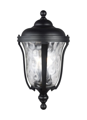 Perrywood Medium Three Light Outdoor LED Wall Lantern - Black Outdoor Sea Gull Lighting 