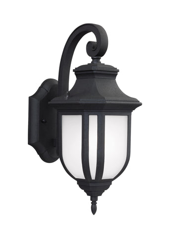 Childress Medium One Light Outdoor LED Wall Lantern - Black Outdoor Sea Gull Lighting 