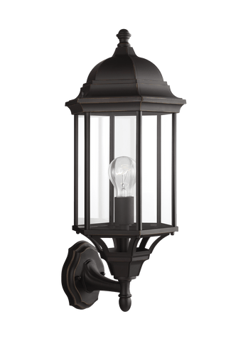 Sevier Large One Light Uplight Outdoor Wall Lantern - Bronze Outdoor Sea Gull Lighting 