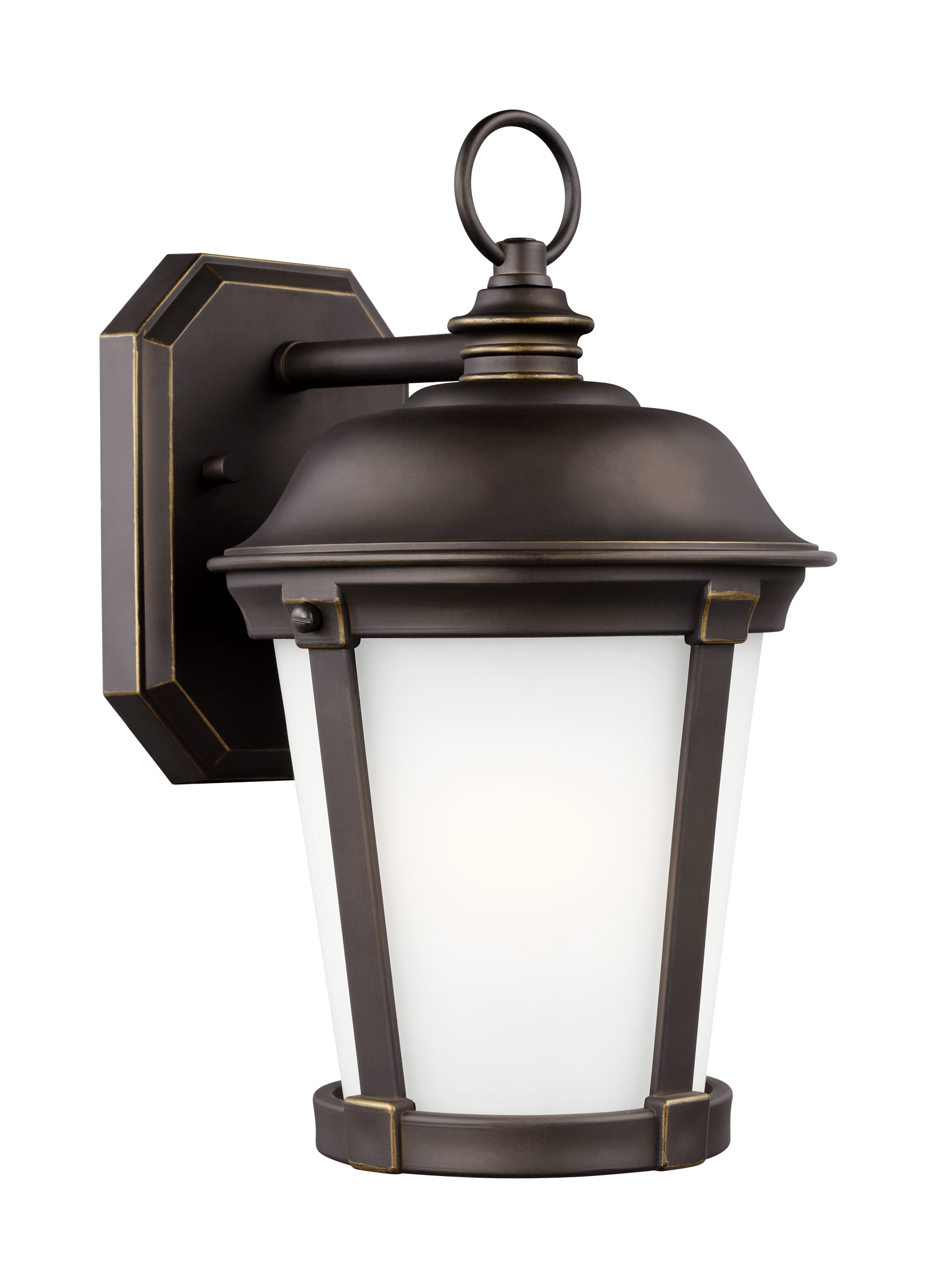 Calder Medium One Light Outdoor LED Wall Lantern - Bronze Outdoor Sea Gull Lighting 