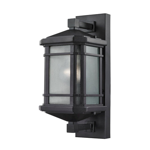 Lowell 1 Light Outdoor Sconce In Matte Black Outdoor Wall Elk Lighting 