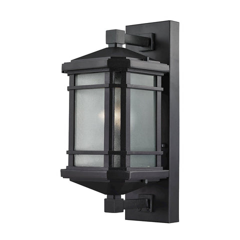 Lowell 1 Light Outdoor Sconce In Matte Black Outdoor Wall Elk Lighting 