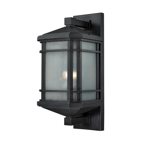 Lowell 1 Light Outdoor Sconce In Matte Black Outdoor Wall Elk Lighting 