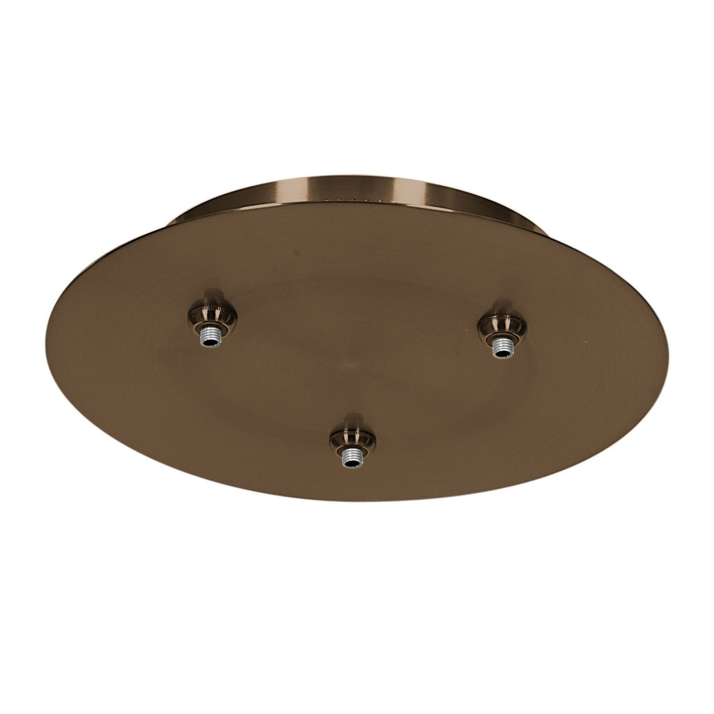 Unijack Three-Port Round Canopy - Bronze Ceiling Access Lighting 