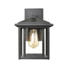Solitude 11"h Black Outdoor Wall Light with Clear Glass Wall Elk Lighting 