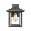 Solitude 13"h Black Outdoor Wall Light with Clear Glass Wall Elk Lighting 