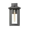Solitude 15"h Black Outdoor Wall Light with Clear Glass Wall Elk Lighting 