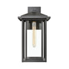 Solitude 17"h Black Outdoor Wall Light with Clear Glass Wall Elk Lighting 