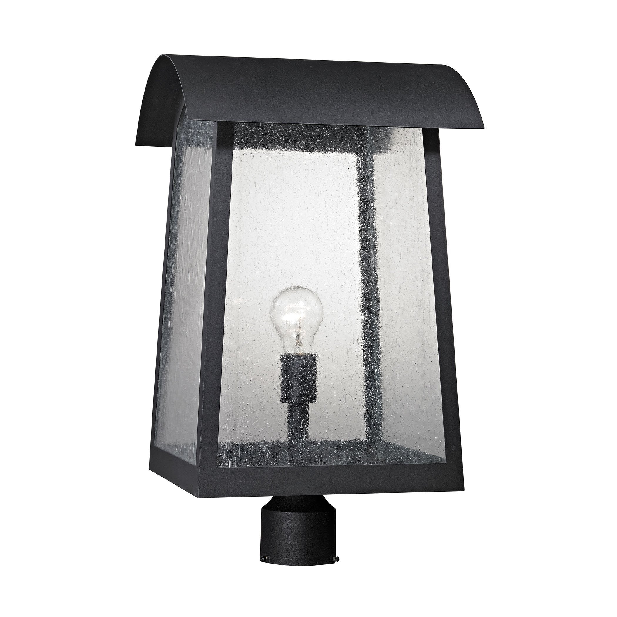 Prince Street 1-Light Outdoor Post Lamp in Matte Black Outdoor Lighting Thomas Lighting 