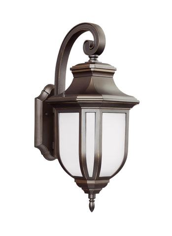 Childress Large One Light Outdoor LED Wall Lantern - Bronze Outdoor Sea Gull Lighting 