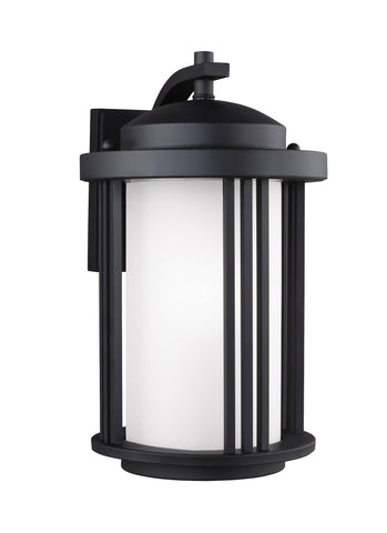Crowell Medium One Light Outdoor LED Dark Sky Wall Lantern - Black Outdoor Sea Gull Lighting 
