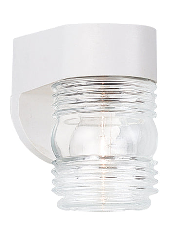 One Light Outdoor Wall Lantern - White Outdoor Sea Gull Lighting 