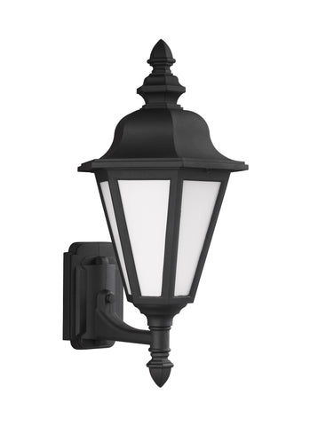 Brentwood Medium One Light Outdoor Wall Lantern - Black Outdoor Sea Gull Lighting 