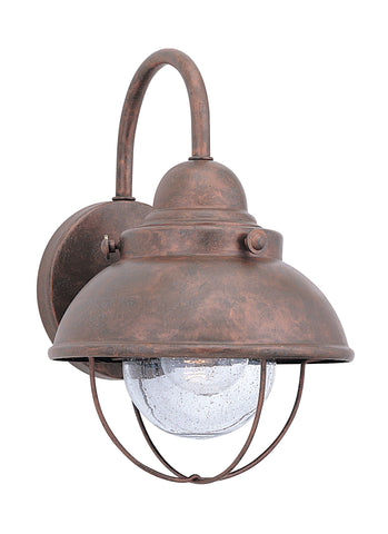Sebring One Light Outdoor Wall Lantern - Weathered Copper Outdoor Sea Gull Lighting 