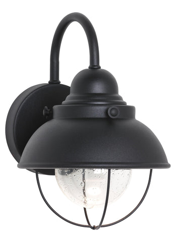 Sebring Small LED Outdoor Wall Lantern - Black Outdoor Sea Gull Lighting 