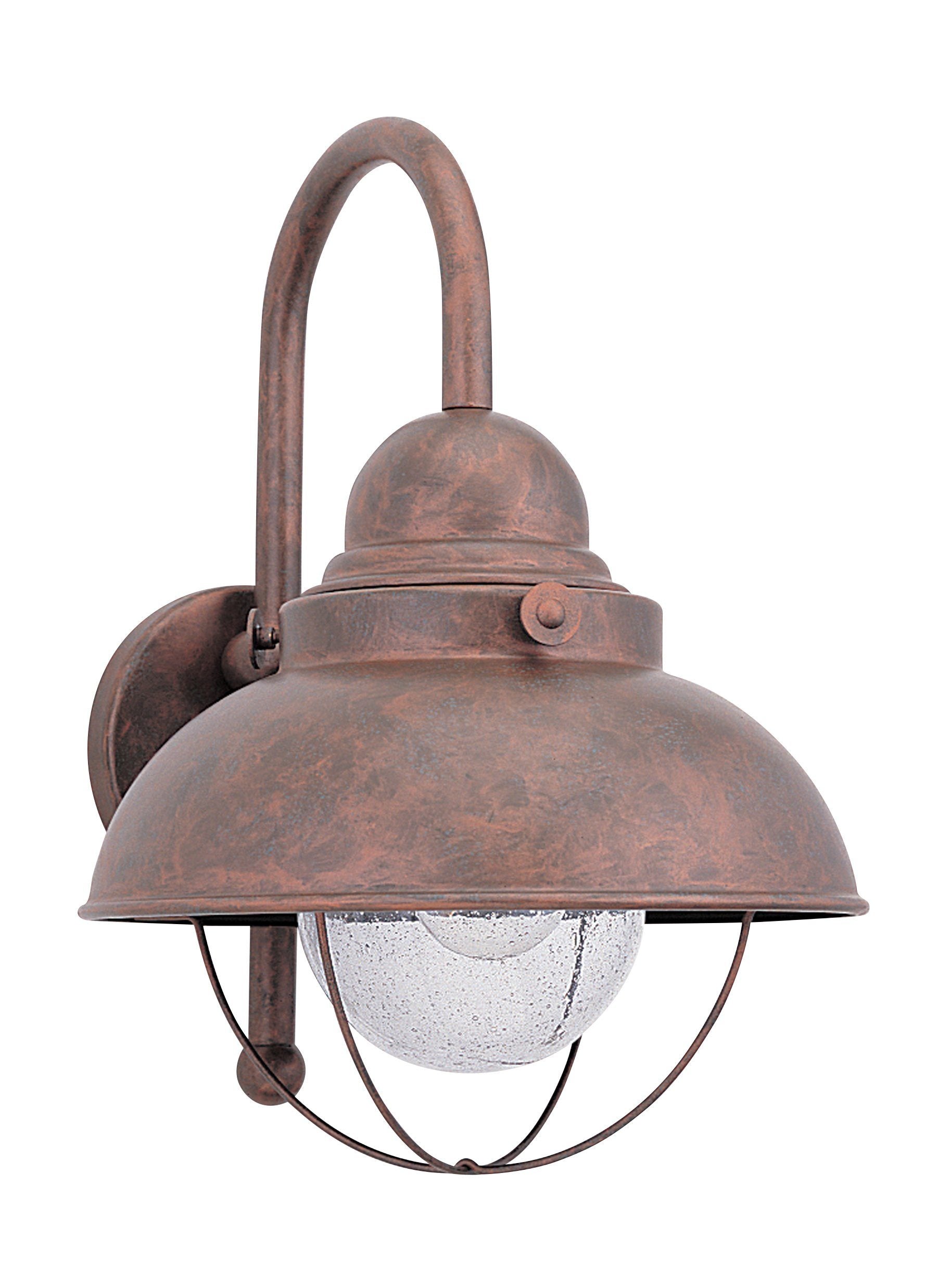 Sebring One Light Outdoor Wall Lantern - Weathered Copper Outdoor Sea Gull Lighting 