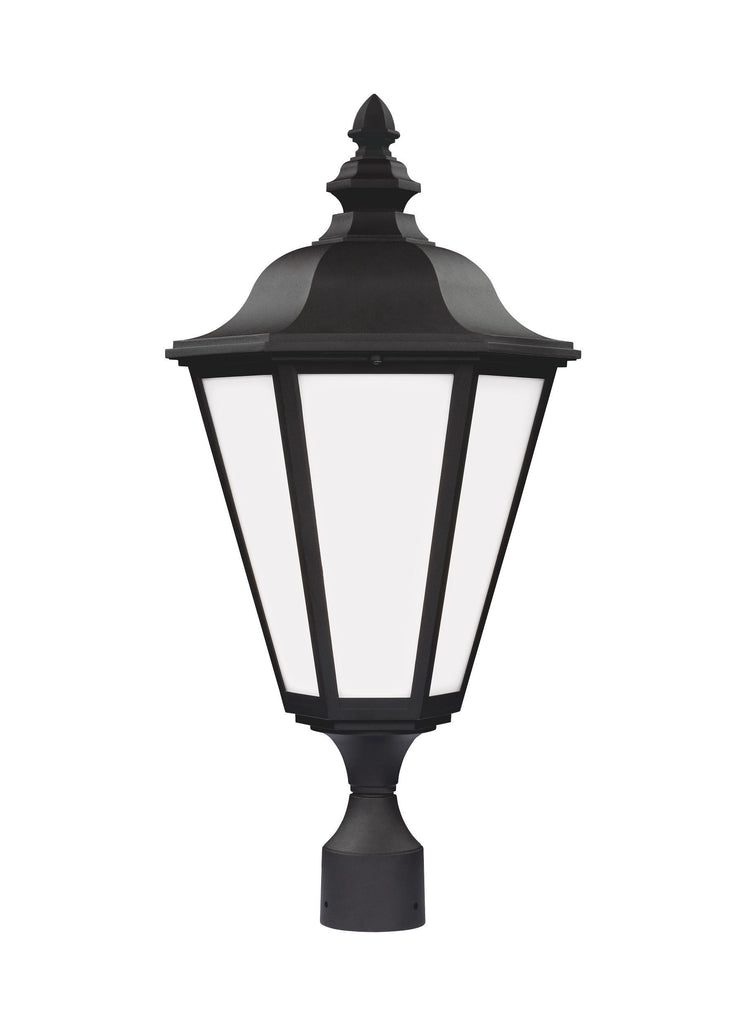 Brentwood One Light Outdoor LED Post Lantern - Black Outdoor Sea Gull Lighting 
