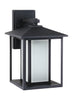 Hunnington One Light Outdoor Wall Lantern - Black Outdoor Sea Gull Lighting 