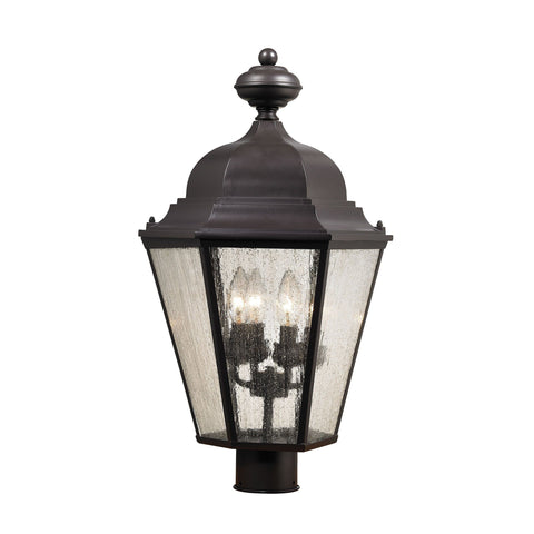Cotswold 4-Light Post Mount Lantern in Oil Rubbed Bronze Outdoor Lighting Thomas Lighting 