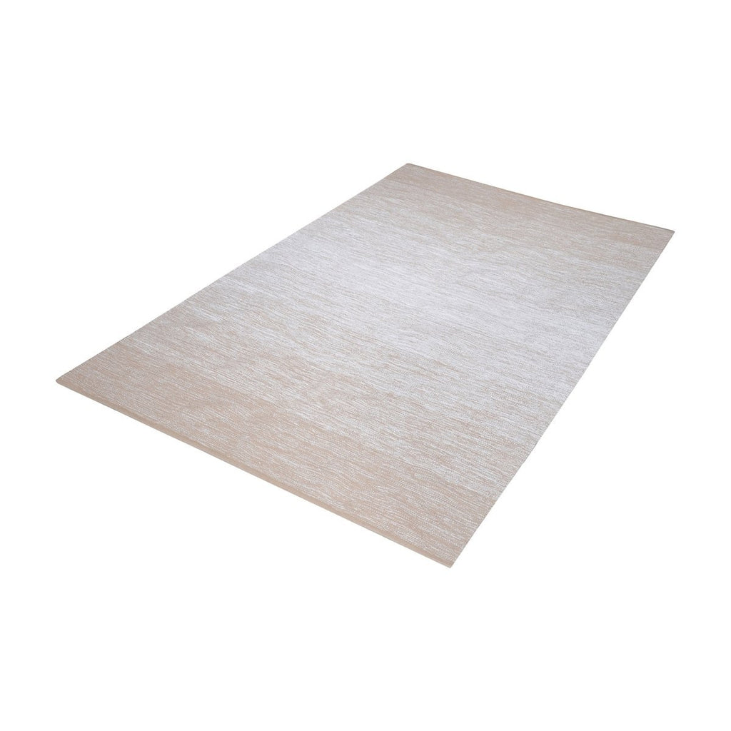 Delight Handmade Cotton Rug In Beige And White - 3 Size Options Rugs Dimond Home 3ft x 5ft 