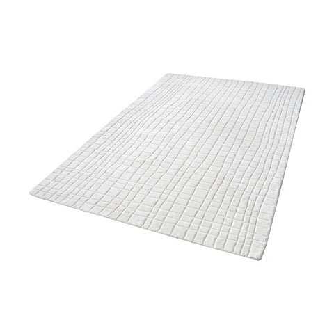 Blockhill Handwoven Wool Rug In Cream - 2 Size Options