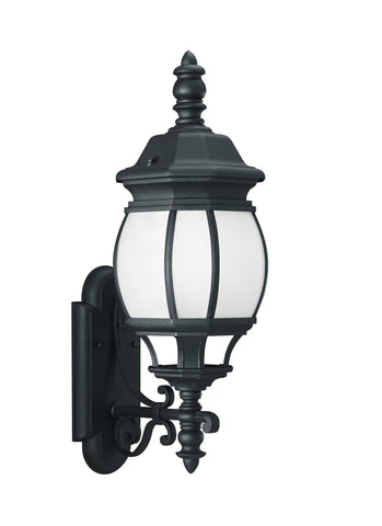 Wynfield One Light Outdoor LED Wall Lantern - Black Outdoor Sea Gull Lighting 