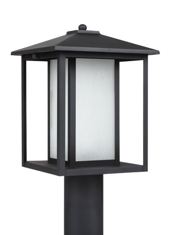 Hunnington One Light Outdoor LED Post Lantern - Black Outdoor Sea Gull Lighting 