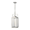 Crested Butte 1-Light Outdoor Pendant in Antique Brushed Aluminum with Clear Glass Enclosure