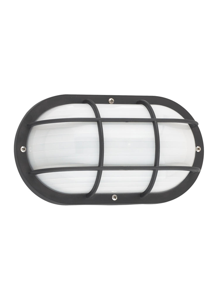 Bayside One Light Outdoor LED Wall Lantern - Black Outdoor Sea Gull Lighting 
