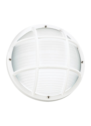 Bayside One Light Outdoor Wall / Ceiling Mount - White Outdoor Sea Gull Lighting 