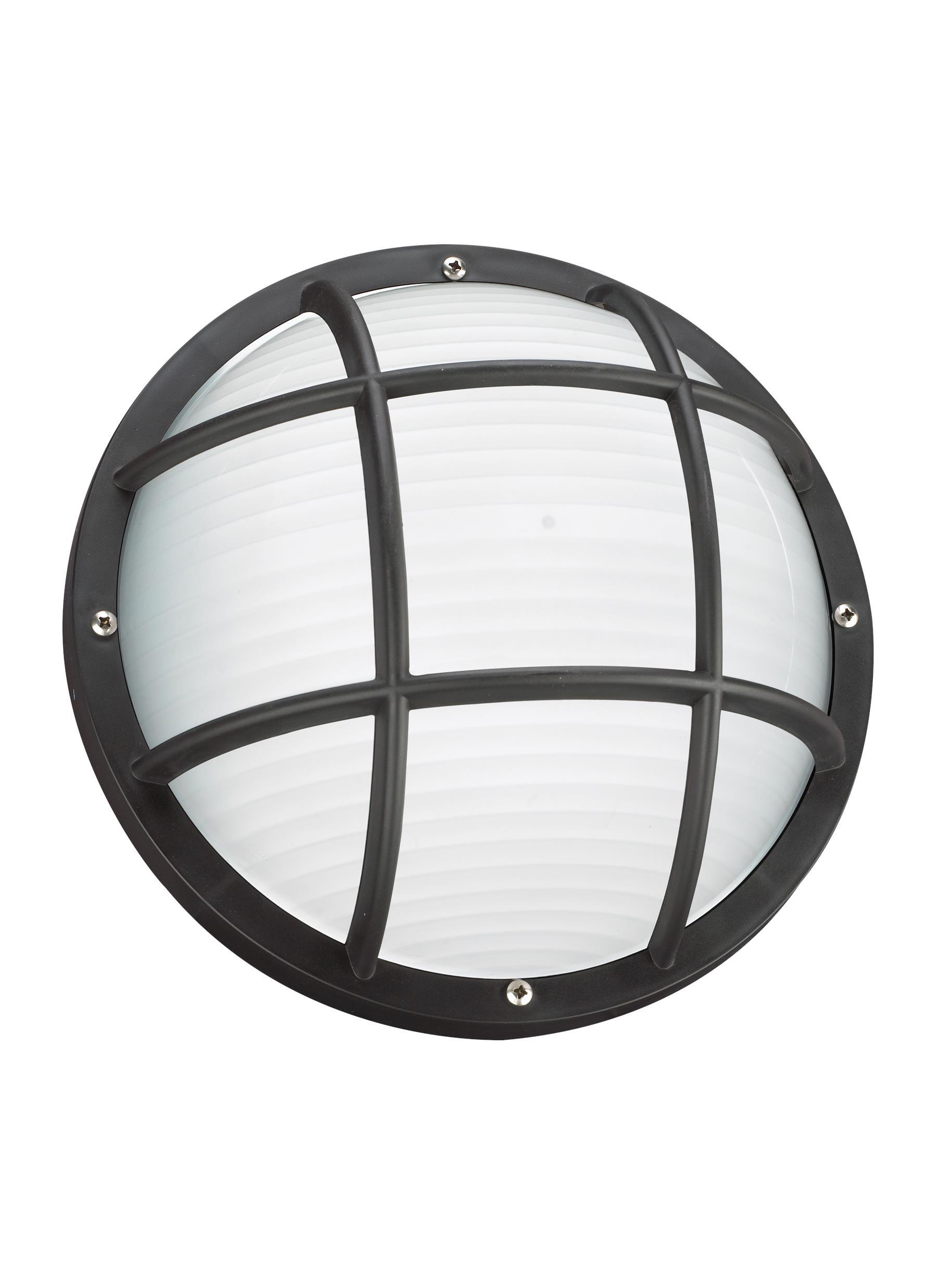Bayside One Light Outdoor LED Wall / Ceiling Mount - Black Outdoor Sea Gull Lighting 