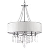 Echelon 5 Light Chandelier in Chrome with Bridal Veil Shade Ceiling Golden Lighting 