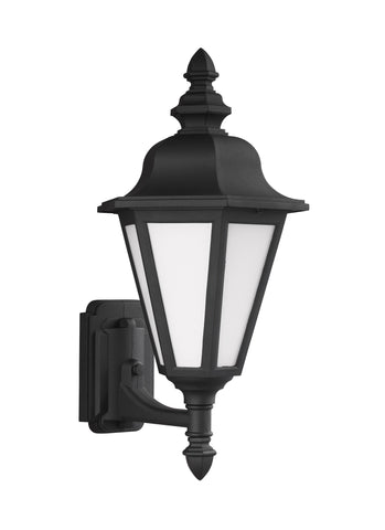 Brentwood Medium Uplight One Light Outdoor LED Wall Lantern - Black Outdoor Sea Gull Lighting 