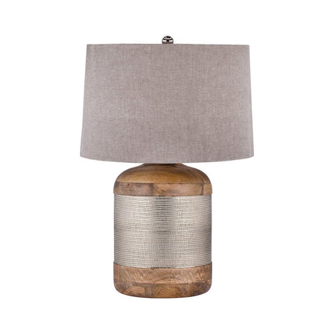 German Silver Drum Table Lamp Lamps Dimond Lighting 