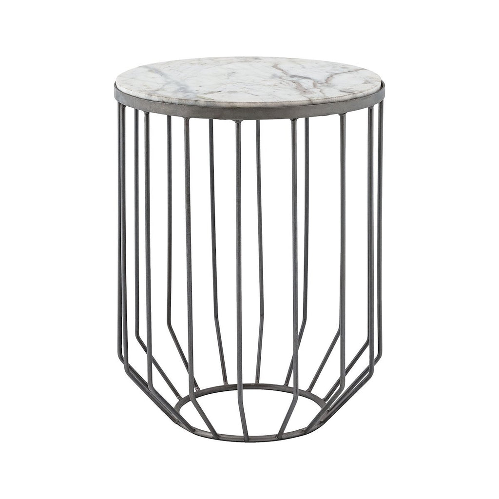 Helm 20"h Accent Table In Zinc Furniture Dimond Home 