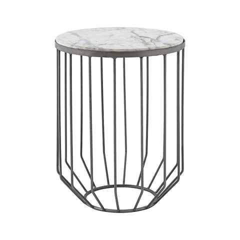 Helm 20"h Accent Table In Zinc