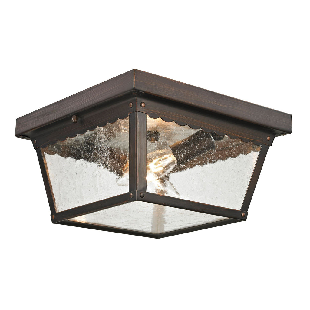 Springfield 2-Light Flush Mount in Hazelnut Bronze Outdoor Lighting Thomas Lighting 