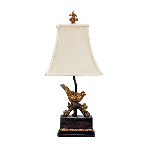Perching Robin Table Lamp in Gold Leaf And Black Lamps Dimond Lighting 