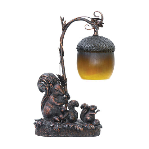 Squirrel Acorn 1 Light Mini Table Lamp In Burwell Bronze Lamps Sterling 