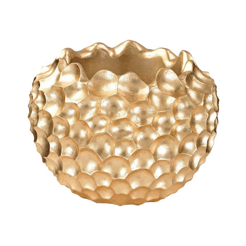 Vivo Coral Texture Vessel In Gold Accessories Dimond Home 