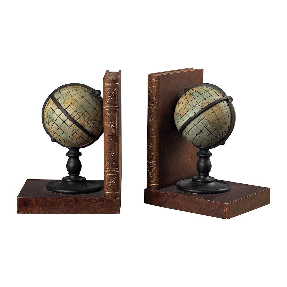 Atlas Book Ends ACCESSORIES Sterling 