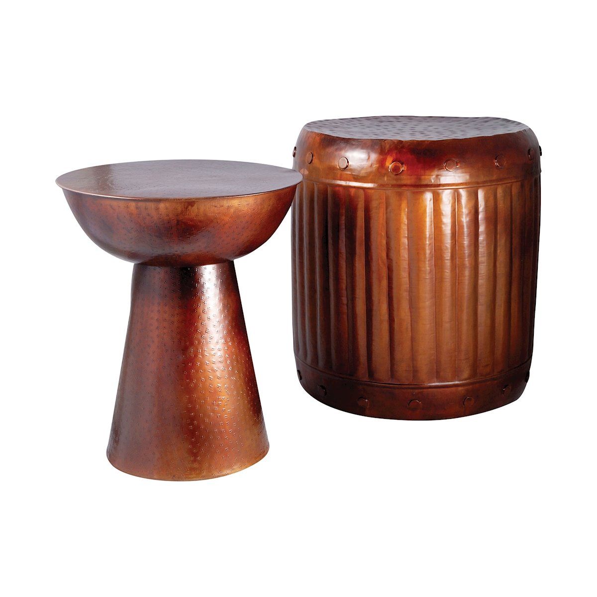 Set/ 2 Truffle Table/ Barrel Stool Furniture Pomeroy 