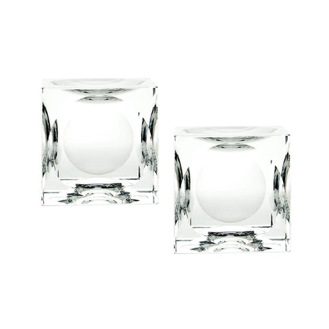 Large Dimpled Crystal Cubes - Set of 2 Accessories Dimond Home 