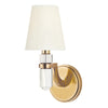 Dayton 1 Light Wall Sconce W/White Shade - Aged Brass Wall Hudson Valley 