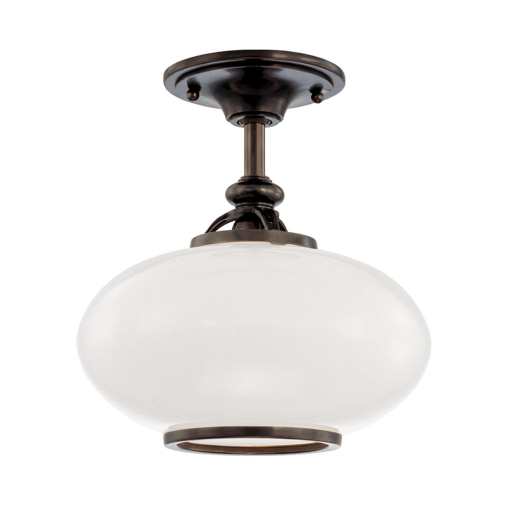 Canton 1 Light Semi Flush - Old Bronze Ceiling Hudson Valley 