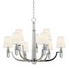 Dayton 9 Light Chandelier W/White Shade