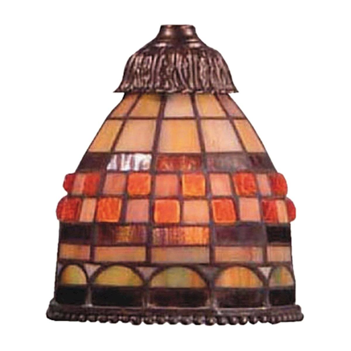 Mix-N-Match 1 Light Jewelstone Tiffany Glass Shade Shades/Glass Elk Lighting 