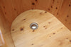 61" Free Standing Cedar Wooden Bathtub with Chrome Tub Filler