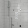 Polished Chrome Concealed 3-Way Thermostatic Valve Shower Mixer Square Knobs