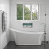 24 x 12 Polished Stainless Steel Horizontal Single Shelf Bath Shower Niche